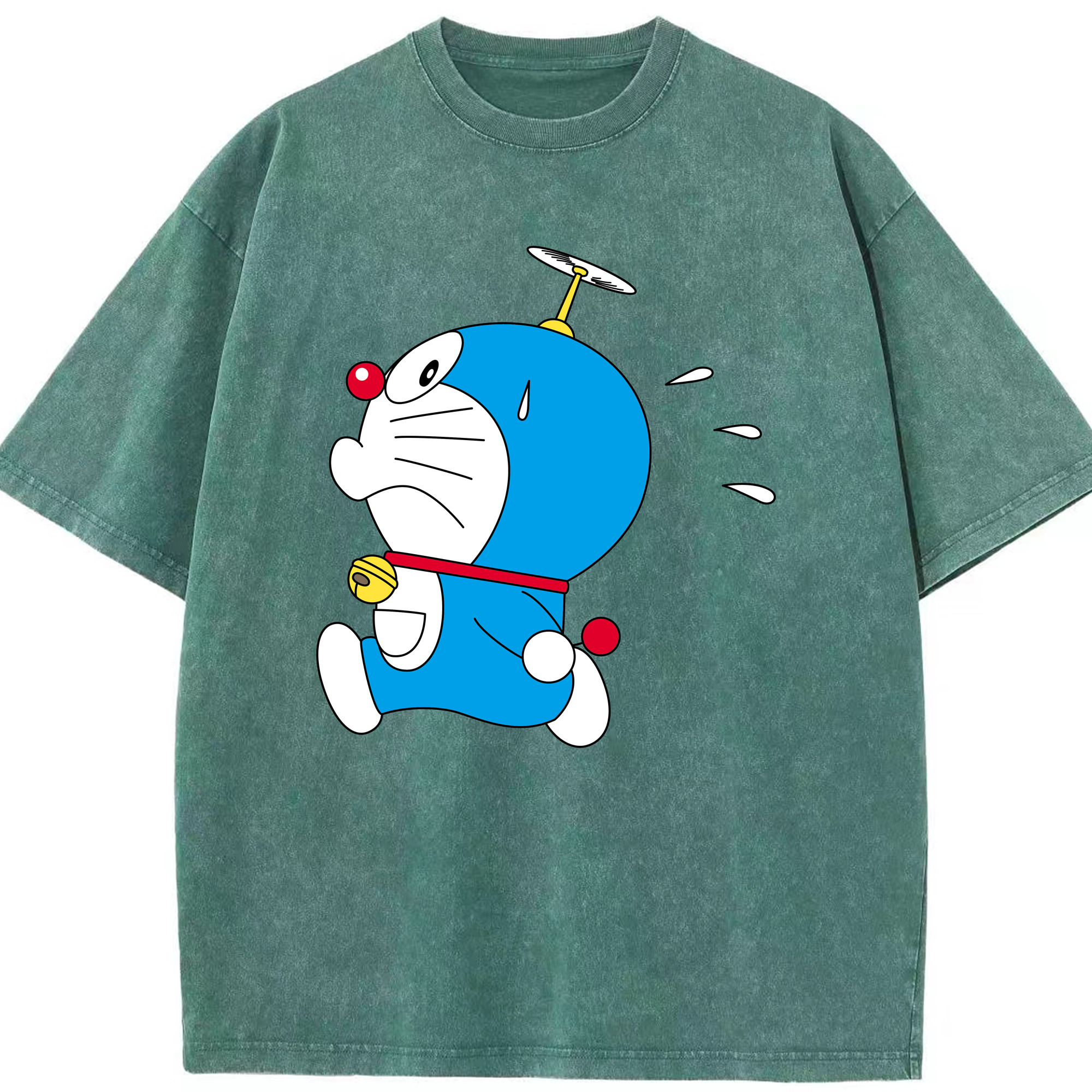 （画像用） ドラえもん Doraemon 綿100% ヴィンテージ風 半袖Tシャツ（フロントプリント）